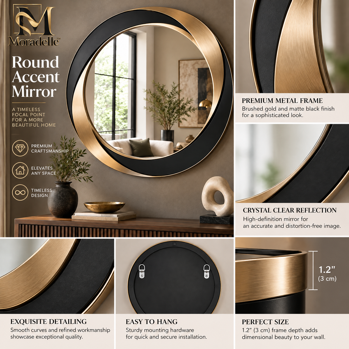 Round Accent Mirror